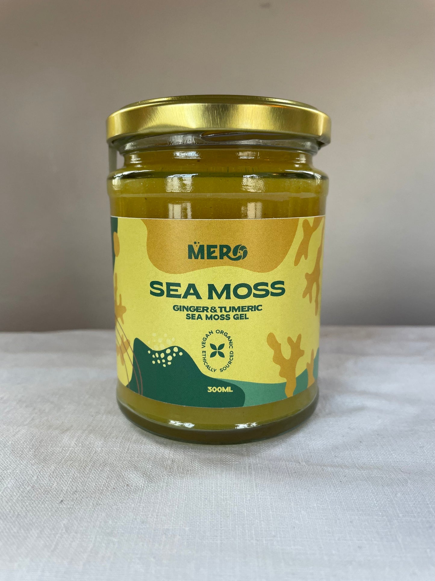 Ginger & Turmeric - Premium Sea Moss | Wildcrafted Golden Sea Moss Gel | 300 ml